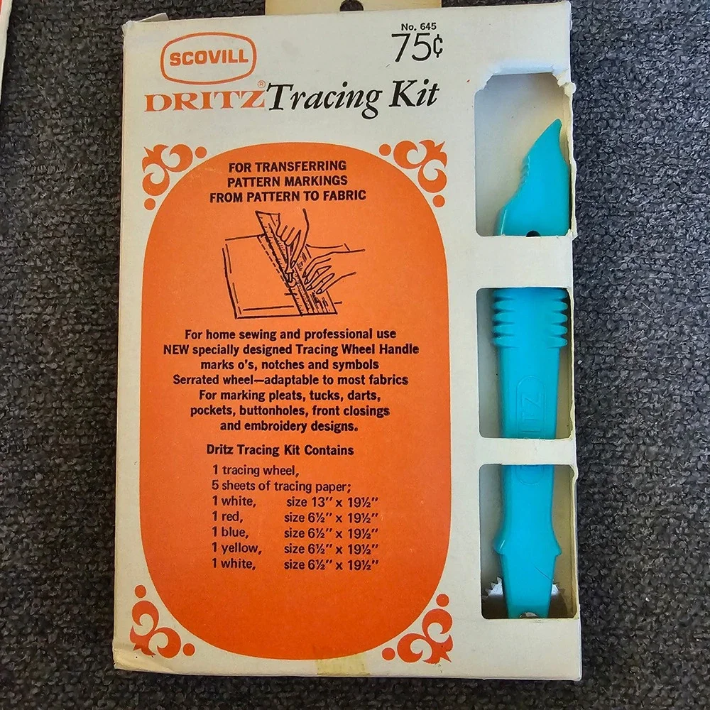 Vintage Dritz Tracing Kit Scovill No.‎ 645 Sewing Pattern Transfer